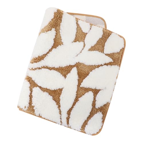 TOGEVAL rutschfeste Saugfähige Badematte mit Dickem Chenille Material Wasserdichter Badvorleger für Badezimmer und Wc Waschbarer Rutsch Badteppich mit Robustem Gummirücken von TOGEVAL
