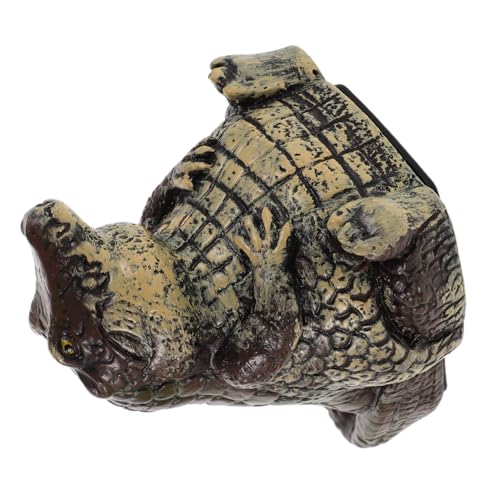 TOGEVAL wasserdichte Alligator Schlüsselbox Versteck für Außenbereich Anti-diebstahl Versteckter Schlüsselhalter Mini Gartenfigur Skulptur als Heimlicher Schlüssel Safe von TOGEVAL