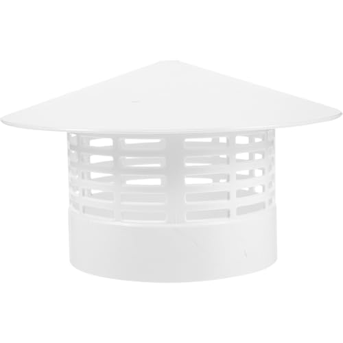 TOGEVAL wasserdichte Runde Dach entlüftungskappe aus Robustem PVC Wind Regenfeste Abdeckung für Schornstein und Lüftung Pilzförmiges Design für Wohnbereich und Kamin Langlebig und von TOGEVAL