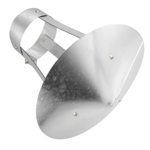 TOGEVAL wasserdichte Schornsteinabdeckung aus Verzinktem Winddichter Regenhauben Schutz für Rohrdurchmesser Einfache ohne Werkzeug Langlebiger Kamin Regenhut mit Effizienter von TOGEVAL