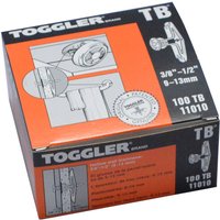 Toggler - Hohlraumdübel tb Dübel für Plattenstärke 9-13mm ø Bohrloch 8 mm 100 Stk von TOGGLER