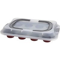 Muffinform 12 Tassen cm 6 mit Deckel aus rotem Karbonstahl von TOGNANA