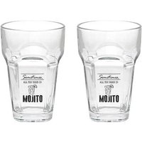 Set 2 Mojito-Becher aus transparentem Glas Cc400 Let'S Party Line von TOGNANA