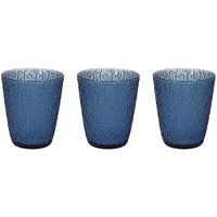 Set 3 Gläser Blaues Glas 280 Cc davor Line von TOGNANA