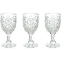 Set 3 elegante Savoy-Kelche aus transparentem Glas 320 cc von TOGNANA