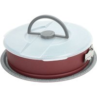 Süßkirsch-Springform mit 1 Anti-Tropf-Boden und Deckel 26 cm aus rotem Stahl von TOGNANA