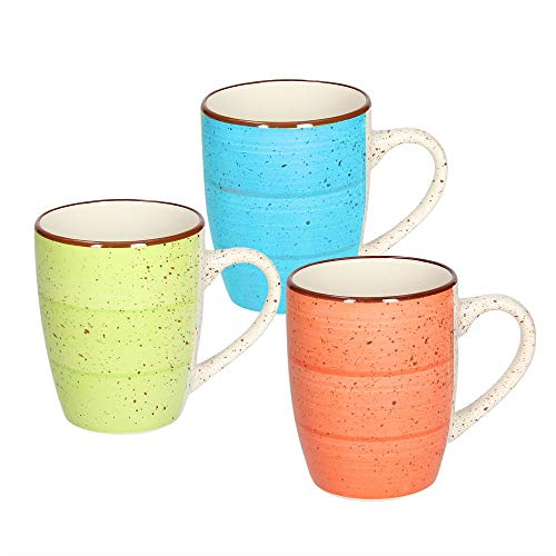 TOGNANA Louise Art & Pepper Becher im Set a 3 Stück, bunt, mit einem Volumen von 370 ml, aus Steinzeug von TOGNANA