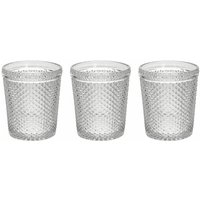 Set 3 Gläser 300 cc Diamante in transparentem Glas von TOGNANA
