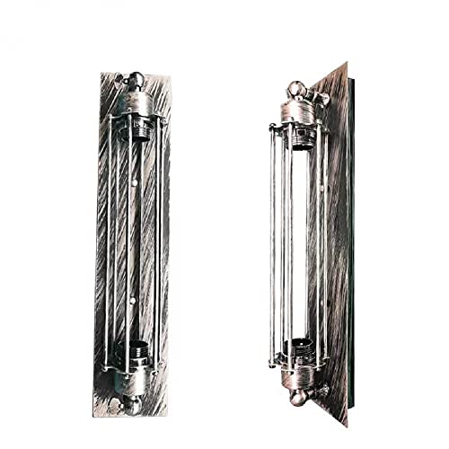 TOHMLAPE LED Modern Industrielle Metall Rohr Wandlampe Deckleuchte Water Pipes Steampunk Design Querflöte-Art warmweiß Mit T300 Glühbirne,silver von TOHMLAPE