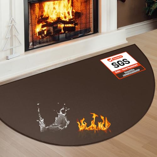 Feuerfeste Kaminmatten für Kamin, Holzofen, Herd-Pads für Kamin im Innenbereich, Kaminteppich, schützt Böden, Teppiche vor Funken, Glut, Braun Feuerfeste Kaminmatten für Kamin, Holzofen, Herd-Pads für Kamin im Innenbereich, Kaminteppich, schützt Böden, Teppiche vor Funken, Glut, Braun von TOHONFOO