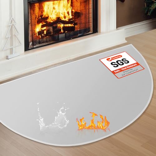Feuerfeste Kaminmatten für Kamin, Kaminofen, Herd-Pads für Kamin im Innenbereich, Kaminteppich, schützt Böden, Teppiche vor Funken, Glut, Grau Feuerfeste Kaminmatten für Kamin, Kaminofen, Herd-Pads für Kamin im Innenbereich, Kaminteppich, schützt Böden, Teppiche vor Funken, Glut, Grau von TOHONFOO