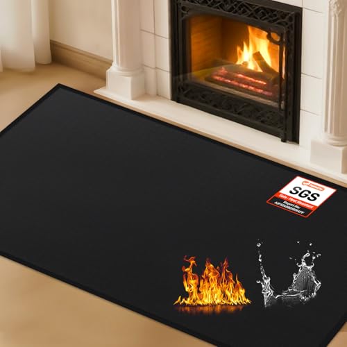 Gesundheitsteppiche für Kamine, feuerfest, 99,1 x 63,5 x 0,1 cm, feuerfeste Kaminmatte, Herdteppich, Herd-Pads für Holzofen, Kamin, drinnen und draußen, schützt Böden, Teppiche vor Funken, Glut Gesundheitsteppiche für Kamine, feuerfest, 99,1 x 63,5 x 0,1 cm, feuerfeste Kaminmatte, Herdteppich, Herd-Pads für Holzofen, Kamin, drinnen und draußen, schützt Böden, Teppiche vor Funken, Glut von TOHONFOO