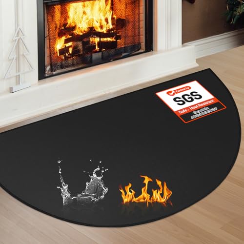 Kaminmatte, feuerfest, 60 x 90 x 0,04 cm, Kaminteppich, feuerfest, Herd-Pads für Holzofen, Kamin, drinnen und draußen, dünner Herdteppich, schützt Böden, Teppiche vor Funken, Glut, Schwarz Kaminmatte, feuerfest, 60 x 90 x 0,04 cm, Kaminteppich, feuerfest, Herd-Pads für Holzofen, Kamin, drinnen und draußen, dünner Herdteppich, schützt Böden, Teppiche vor Funken, Glut, Schwarz von TOHONFOO