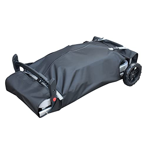 TOHONFOO Grillabdeckung für Weber Traveler Grill Schwarz Heavy Duty Wasserdicht 600D Oxford Stoff Tragbare Aufbewahrungsabdeckung von TOHONFOO
