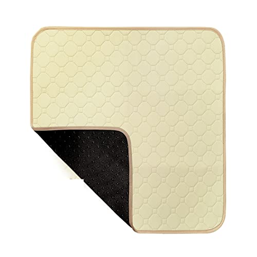 TOKANITY Inkontinenz-Stuhlauflage, Waschbar, rutschfest, Wiederverwendbarer Inkontinenz-Bettschutz, Waschbare Sitzauflage, Bettstuhlauflage groß (Beige 51*56 cm), mat023 von TOKANITY