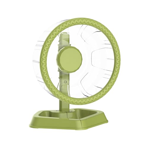 Hamster Laufräder, leiser Spinner Hamsterlaufrad mit Verstellbarem Ständer für kleine Tiere Zwerg und Syrische Hamster, Lgel, Meerschweinchen, Mäuse (Grün, Klein (16cm)) von TOKAYIFE