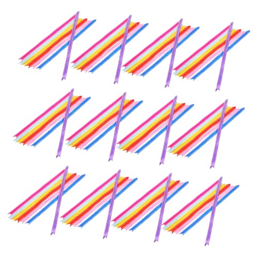 TOKIDNY 100 Stück Goldgeränderte Ziehschleifen Bunte Dekorative Geschenkverpackungsschleifen Schnellbindeschleifen Für Hochzeit Party DIY Bastelprojekte von TOKIDNY