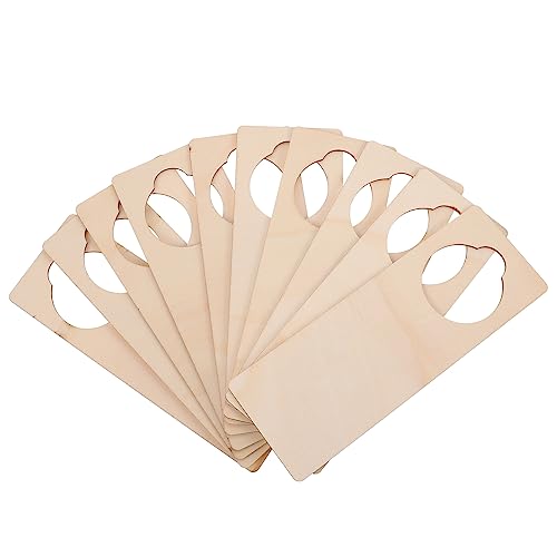 TOKIDNY Blanko-schilder-set Mit 10 Unbehandelten Holzanhängern Zum Aufhängen Von Zimmertürschildern von TOKIDNY