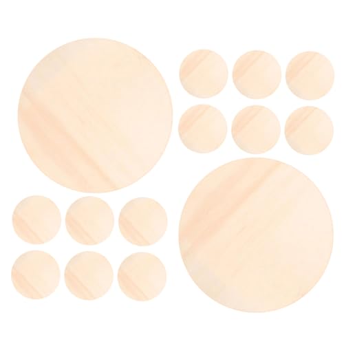 TOKIDNY 15 Stück Teiliges Runde Holzscheiben Naturbelassen Blanko Holzplatten für DIY Bastelprojekte Rustikale Türschilder Deko Holzplaketten für Weihnachts und Hochzeitsfeiern von TOKIDNY