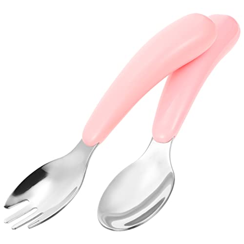 TOKIDNY 1Satz Tragbarer Kinderlöffel und Kindergabel aus Ergonomisches Design für Kleinkinder zur Selbstständigen Essens Farbe Leicht zu Halten TOKIDNY 1Satz Tragbarer Kinderlöffel und Kindergabel aus Ergonomisches Design für Kleinkinder zur Selbstständigen Essens Farbe Leicht zu Halten von TOKIDNY