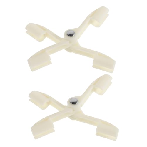 TOKIDNY 2 Stück Faltbare Moskitonetz Halter aus Kunststoff Stabile Befestigungsklammern für Bett und Campingnetz Langlebige Einfache Fixierclips für Zuhause Zelt und Balkon von TOKIDNY