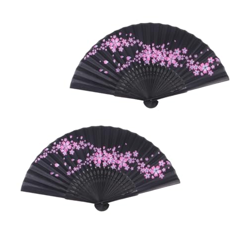 TOKIDNY 2 Stück Teiliges Faltbare Chinesische Handfächer aus Seidenstoff mit Blumenmuster Umweltfreundlicher Bambusgriff Leicht Tragbar für Sommer Hochzeiten Gartenpartys und TOKIDNY 2 Stück Teiliges Faltbare Chinesische Handfächer aus Seidenstoff mit Blumenmuster Umweltfreundlicher Bambusgriff Leicht Tragbar für Sommer Hochzeiten Gartenpartys und von TOKIDNY