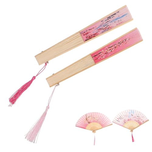 TOKIDNY 2 Stück Teiliges Holz Faltfächer Handlicher Retro Handfächer Leichter Faltbarer Chinesischer Vintage Fächer für Tanz Dekoration und Sommer Tragbar für Damen und Aufführungen TOKIDNY 2 Stück Teiliges Holz Faltfächer Handlicher Retro Handfächer Leichter Faltbarer Chinesischer Vintage Fächer für Tanz Dekoration und Sommer Tragbar für Damen und Aufführungen von TOKIDNY