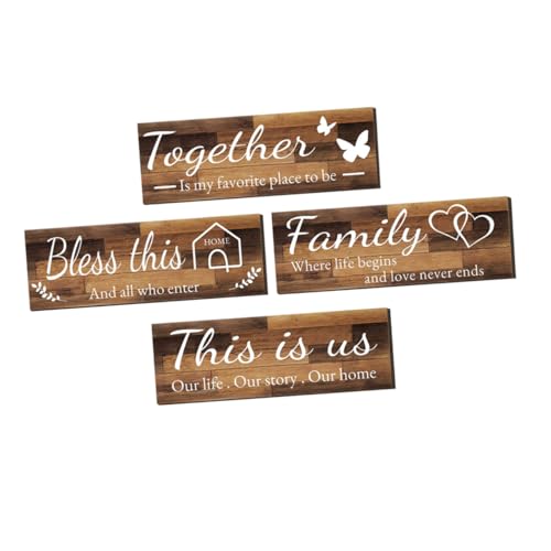 TOKIDNY 4 Stück Motivierende Holz-wanddekoration mit Inspirierenden Sprüchen Kreative Holzschilder für Wohnzimmer Schlafzimmer Klassenzimmer und Fitnessstudio Künstlerische Wandkunst zur TOKIDNY 4 Stück Motivierende Holz-wanddekoration mit Inspirierenden Sprüchen Kreative Holzschilder für Wohnzimmer Schlafzimmer Klassenzimmer und Fitnessstudio Künstlerische Wandkunst zur von TOKIDNY