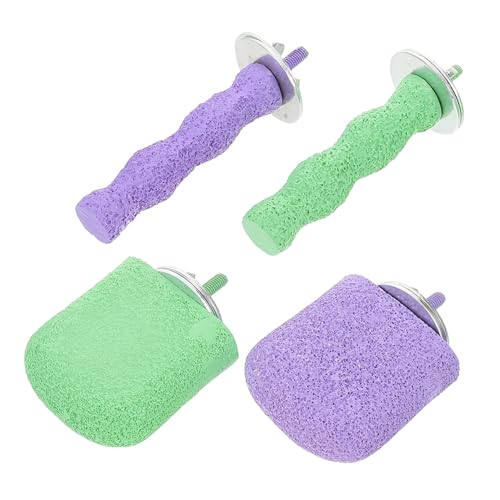 TOKIDNY 4stücke Sitzstangen Zum Nagelschneiden Für Papageien Geschliffene Sitzstangen Für Papageien Nymphensittichkäfigsitzstangen Käfigsitzstangen Wellensittich-ruheständer von TOKIDNY