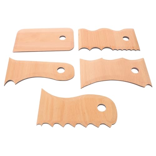 TOKIDNY 5 Stück Teiliges Töpferwerkzeug aus Holz Vielseitiges Skulptur Formwerkzeug für Polymer Clay und DIY Bastelprojekte Langlebig und Präzise für Tonskulpturen und Kunsthandwerk von TOKIDNY