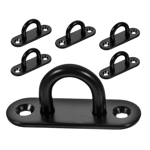 TOKIDNY 6 Stück Teiliges Edelstahl Deckenhaken Oval U Förmige Wandhalterung Schwarz Einfache Montage Vielseitige Aufhängung für Schaukel Pflanzkorb Widerstandsband Wandanker TOKIDNY 6 Stück Teiliges Edelstahl Deckenhaken Oval U Förmige Wandhalterung Schwarz Einfache Montage Vielseitige Aufhängung für Schaukel Pflanzkorb Widerstandsband Wandanker von TOKIDNY