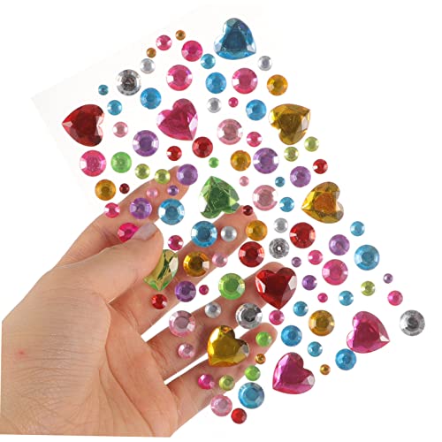 TOKIDNY 7 Blätter DIY Acrylgem Sticker für Selbstklebende Glitzersteine für Bastelprojekte Transparente und Glänzende Dekoration für Scrapbooking Handyhüllen und Mehr von TOKIDNY