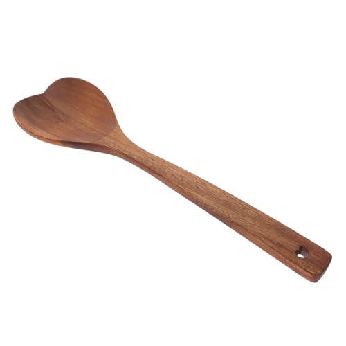 TOKIDNY Akazienholzlöffel Lange Entwöhnungslöffel Rührutensil Küchenkoch Servierlöffel Herzlöffel Schlitzlöffel Großer Rührlöffel Multifunktionaler von TOKIDNY