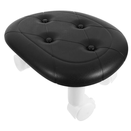 TOKIDNY Beweglicher Runder Kleiner Sitzhocker mit Schwenkrädern Kompakter Niedriger Roller Hocker für Wohnzimmer Küche Bad und Büro Platzsparend und Vielseitig Einsetzbar von TOKIDNY