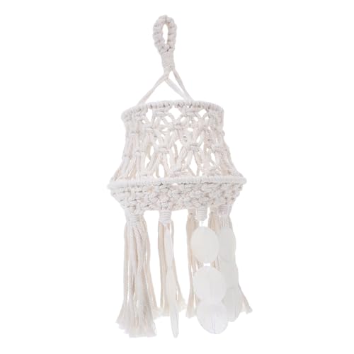 TOKIDNY Boho Baumwoll Lampenschirm Handgewebt Wandschirm Deckenleuchte Ersatz Hängelampe Wohnzimmer Schlafzimmer TOKIDNY Boho Baumwoll Lampenschirm Handgewebt Wandschirm Deckenleuchte Ersatz Hängelampe Wohnzimmer Schlafzimmer von TOKIDNY