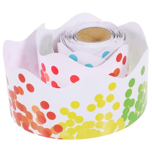 TOKIDNY Bunte Bulletin Board Border Dots Wasserfeste Dekorative Randverzierung für Klassenzimmerwand Vielseitig für Pinnwand Memo und Ankündigungen Nicht Klebend Frische Raumgestaltung von TOKIDNY