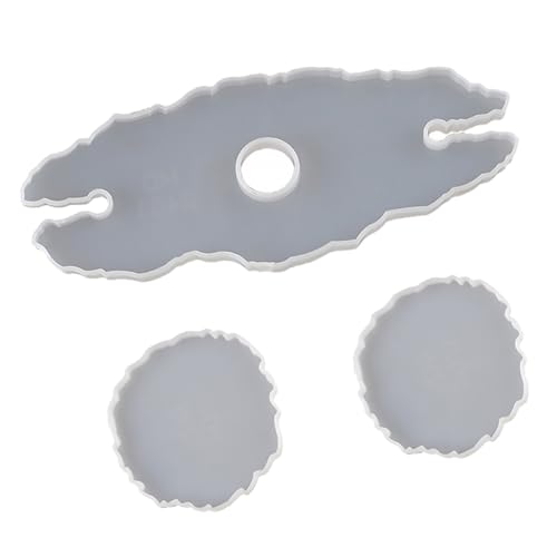 TOKIDNY DIY Silikonform für Kristall Harz Tropfschale und Weinglashalter Flexible Reißfeste Gießform Waschbar und Wiederverwendbar für Individuelle Untersetzer und Dekorationen von TOKIDNY