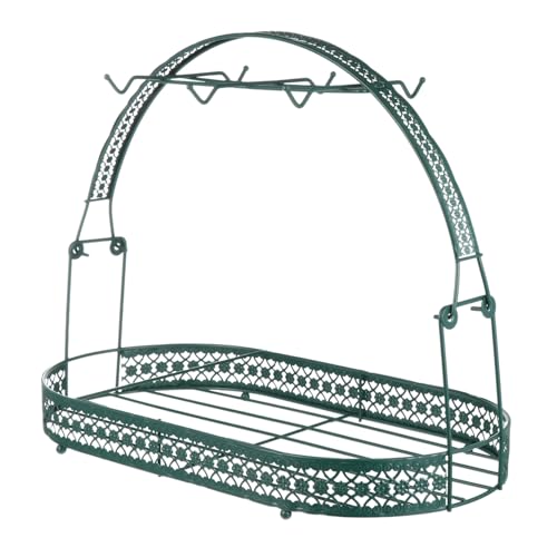 TOKIDNY Edelstahlfreier Wrought Iron Tassenhalter Tee-set Ständer Organizer für Arbeitsplatte und Regal Europäischer Stil Robustes Platzsparend Eleganter Bar Organizer für von TOKIDNY