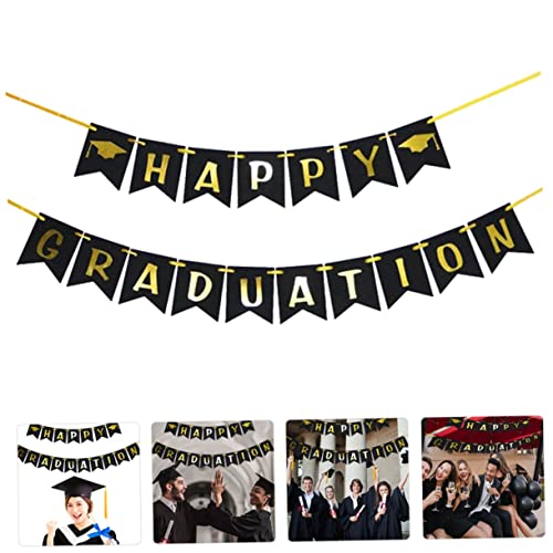TOKIDNY Graduation Season Banner Party Deko mit Buchstaben Hängend für Schulabschlussfeier Abschluss Deko für Zuhause Bar und Party Unvergessliche Abschlussfeier Dekoration von TOKIDNY