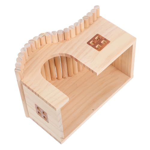 TOKIDNY Hamster Versteck Haus aus Holz Mittelgroße Haustier Villa für Hamster Igel und Mäuse Multifunktionales Versteck mit Gemütlichem Rückzugsort Dekorativ Leicht zu Reinigen und TOKIDNY Hamster Versteck Haus aus Holz Mittelgroße Haustier Villa für Hamster Igel und Mäuse Multifunktionales Versteck mit Gemütlichem Rückzugsort Dekorativ Leicht zu Reinigen und von TOKIDNY
