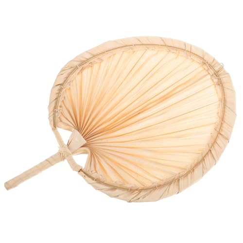 TOKIDNY Handgewebter Vintage Handfächer im Chinesischen Stil Handlicher Sommerfächer mit Griff Natürliche Palmblattkonstruktion Praktische Kühlung und Dekoratives Accessoire für Party und von TOKIDNY