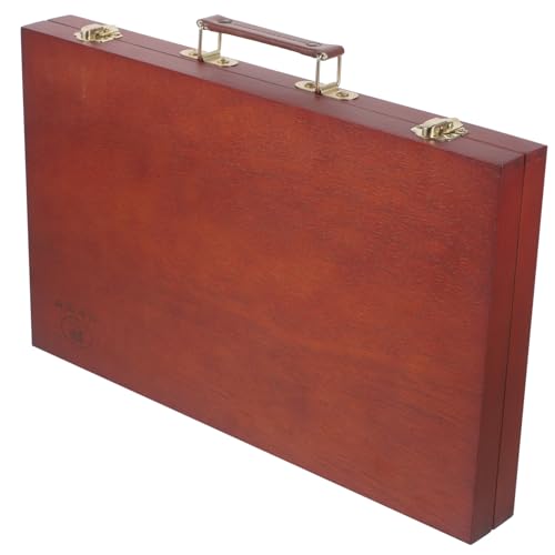 TOKIDNY Luxuriöse Kunst-aufbewahrungsbox Aus Holz Pigmentbox Multifunktionaler Malkoffer Tragbares Federmäppchen Für Kunstkurse Auf Reisen von TOKIDNY
