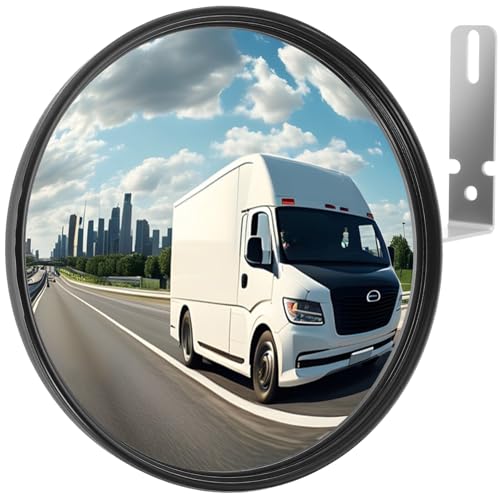 TOKIDNY Leichter Konvexer Verkehrsspiegel Sicherheits überwachungsspiegel für Innen Außenbereiche Wandmontage für Garage Supermarkt Enge Straßen Diebstahlschutz und Unfallprävention von TOKIDNY