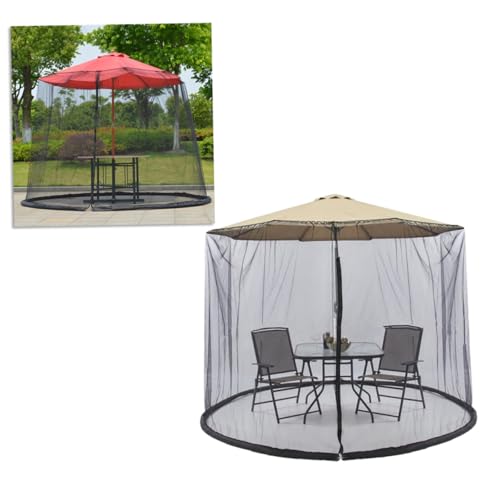 TOKIDNY Patio Sonnenschirm mit Moskitonetz Faltbare Gartenschirm-abdeckung mit Uv-schutz Insektenschutznetz für Terrasse und Outdoor-essbereich Einfache Anbringung Netz von TOKIDNY
