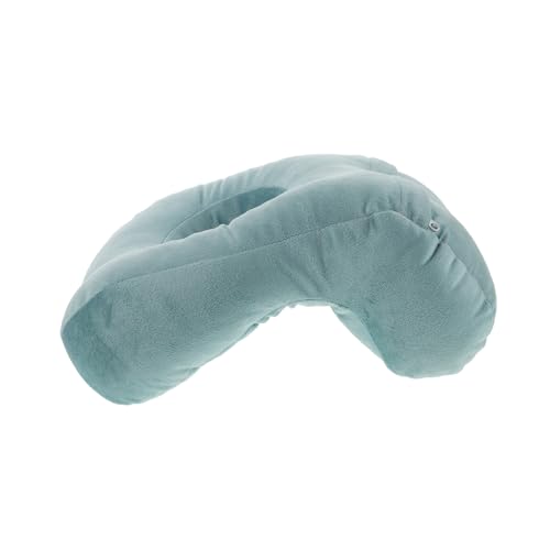 TOKIDNY Kissen Mit Armloch Aus Memory Foam rutschfest Für Nickerchen Und Reisen Nackenstütze Beidseitig Nutzbar Blau von TOKIDNY