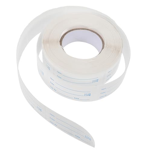 TOKIDNY Selbstklebende Lebensmitteldatum Etiketten Rolle Blaue Haltbarkeitsaufkleber für Gefriertruhe und Lebensmittelbehälter Einfache Anwendung Ablösbar für Haushalt und Gastronomie von TOKIDNY