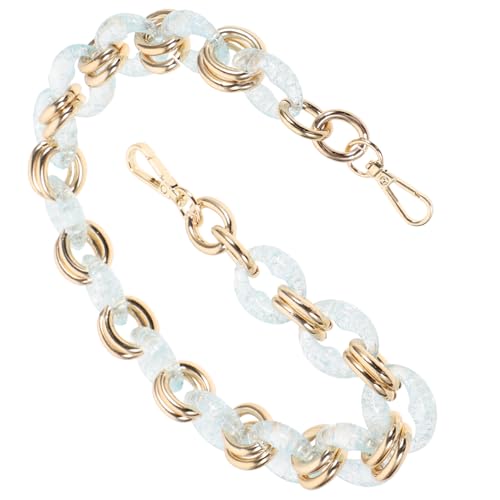 TOKIDNY Transparente Acrylkette Handtaschenkette Schultergurt Ersatz Vintage Stil Handtaschen Dekoration Langlebige Metalllegierung Einfache Befestigung für Umhängetasche TOKIDNY Transparente Acrylkette Handtaschenkette Schultergurt Ersatz Vintage Stil Handtaschen Dekoration Langlebige Metalllegierung Einfache Befestigung für Umhängetasche von TOKIDNY