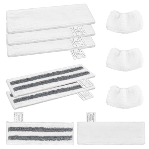 TOKSEO Zubehör Mikrofaser Tuchset für Kärcher Dampfreiniger, Ersatztücher Bodentücher Kompatibel für Kärcher Easyfix SC1 SC2 SC3 SC4 SC5 Dampfreiniger von TOKSEO