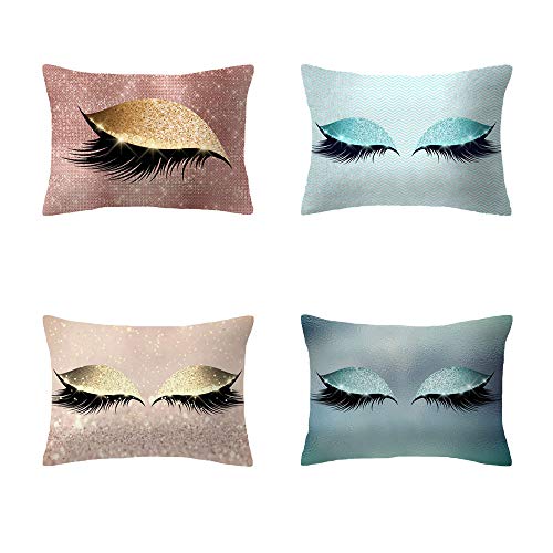 TOKYMOON 4 Stück Kissenbezug Set Kissenbezüge Sitzkissenbezüge Kissenbezüge Dekoration Sofakissen Square Dekokissen Fall Kissenhülle Für Autos Couch Wohnkultur Deko 30X50 cm (Colour zu9) von TOKYMOON