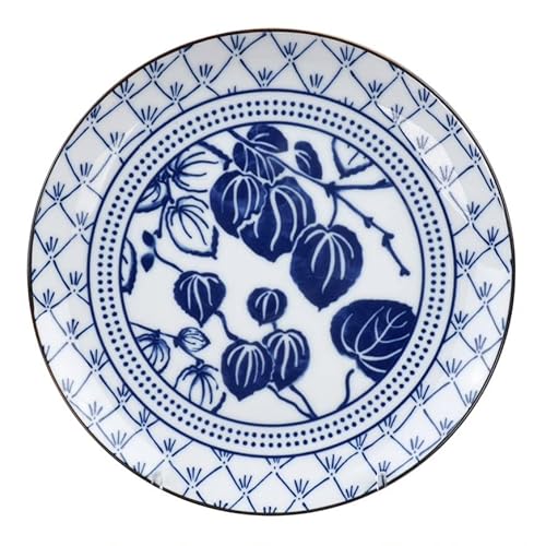 Blau / Weiß Teller Efeu – Flora Japonica – 16 x 2 cm von TOKYO design studio